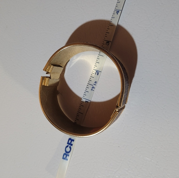 Vintage leather and gold-tone bracelet - Picture 6 of 6